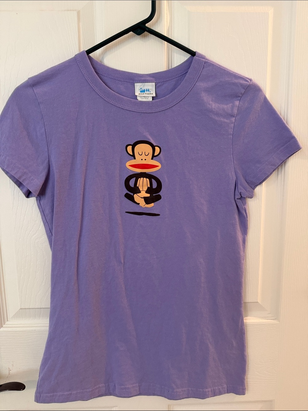 Paul Frank vintage 2005 Lavender Short Sleeve Tee with Meditating Monkey